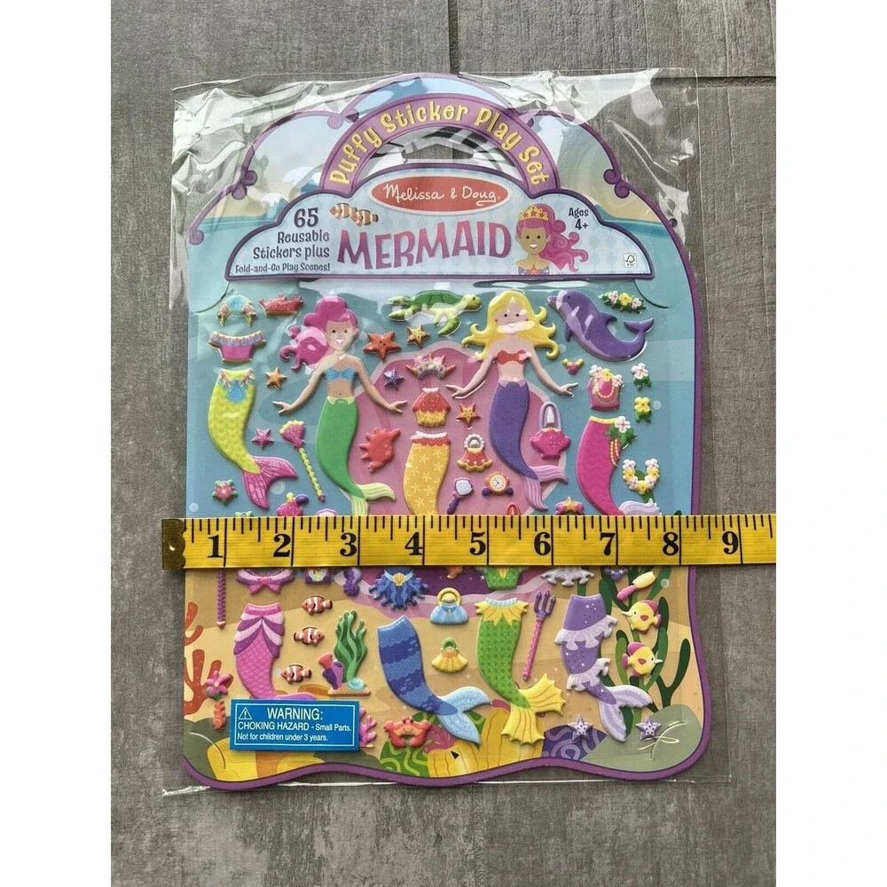 Melissa & Doug Dress Up Reusable 65 Puffy Sticker Play Set w/ Fold & Go Scenes